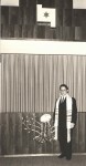 1961 Michael Hennenberg's Bar Mitzvah with Tree of Life sculpture Jacob designed for their synagogue