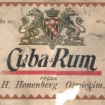 Henoch Hennenberg Liquor Label Cuba Rum